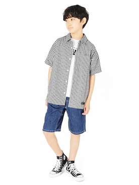 「アイテム（Tシャツ/カットソー）」を使った、GLAZOSさん（キッズ・150cm）の春コーディネート