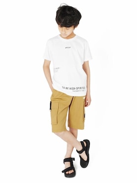 「アイテム（カーゴパンツ）」を使った、GLAZOSさん（キッズ・145cm）の春コーディネート