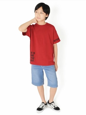 「アイテム（デニムパンツ）」を使った、GLAZOSさん（キッズ・145cm）の夏コーディネート