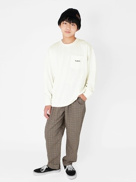 「アイテム（Tシャツ/カットソー）」を使った、GLAZOSさん（キッズ・153cm）の秋コーディネート