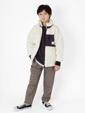 「kids」｜「アイテム（ブルゾン）」を使った、GLAZOSさん（キッズ・148cm）の秋コーディネート