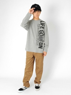 「アイテム（パンツ）」を使った、GLAZOSさん（キッズ・158cm）の秋コーディネート