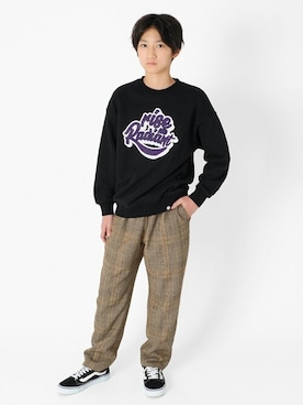 「アイテム（スウェット）」を使った、GLAZOSさん（キッズ・155cm）の冬コーディネート