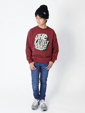 「アイテム（スウェット）」を使った、GLAZOSさん（キッズ・151cm）の冬コーディネート