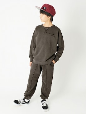 「アイテム（スウェット）」を使った、GLAZOSさん（キッズ・151cm）の冬コーディネート