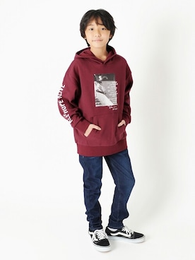 「アイテム（スウェット）」を使った、GLAZOSさん（キッズ・145cm）の冬コーディネート