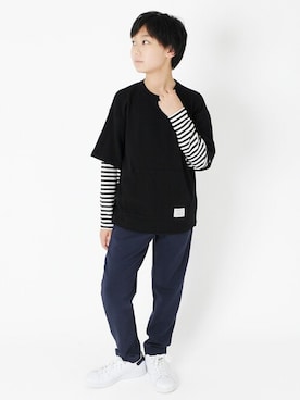 「アイテム（パンツ）」を使った、GLAZOSさん（キッズ・149cm）の冬コーディネート