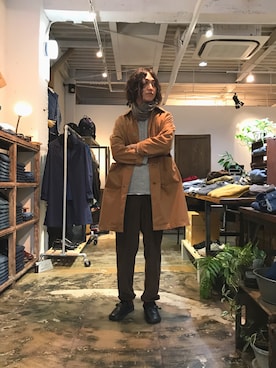 「Yarmo（ヤーモ）のアイテム（その他アウター）」を使った、D_MALL 大阪店さん（メンズ・175cm）の秋コーディネート