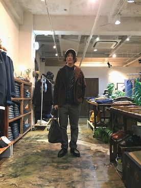 「OMNIGOD（オムニゴッド）のアイテム（その他アウター）」を使った、D_MALL 大阪店さん（メンズ・175cm）の冬コーディネート
