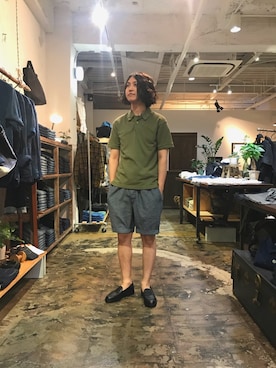 「OMNIGOD（オムニゴッド）のアイテム（パンツ）」を使った、D_MALL 大阪店さん（メンズ・173cm）の夏コーディネート