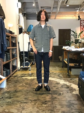 「OMNIGOD（オムニゴッド）のアイテム（パンツ）」を使った、D_MALL 大阪店さん（メンズ・175cm）の夏コーディネート