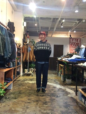 D_MALL 大阪店さん（レディース・163cm）の冬コーディネート