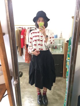「LOVE BRUNCHのアイテム」を使った、モウトンMojai さん（レディース・163cm）の冬コーディネート