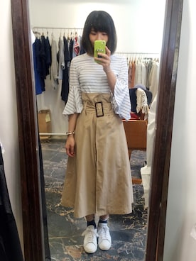 「LOVE BRUNCHのアイテム」を使った、モウトンMojai さん（レディース・163cm）の春コーディネート