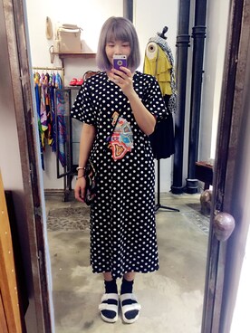 「SALA（サラ）のアイテム」を使った、モウトンMojai さん（レディース・163cm）の春コーディネート