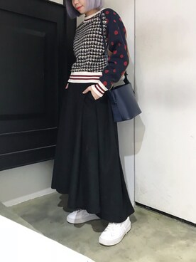 「LOVE BRUNCHのアイテム」を使った、モウトンMojai さん（レディース・163cm）の冬コーディネート