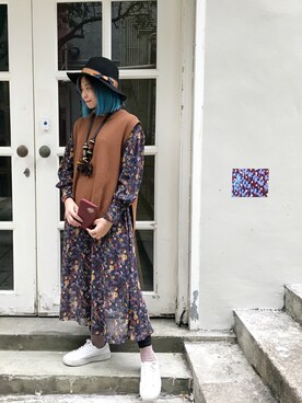 「Made   （メイド）のアイテム」を使った、モウトンMojai さん（レディース・163cm）の冬コーディネート