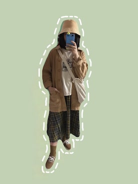 「PULL&BEAR（プルアンドベア）のアイテム（デニムジャケット）」を使った、モウトンMojai さん（レディース・163cm）の秋コーディネート