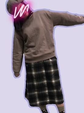 「BROWN」｜「アイテム（ハンチング/ベレー帽）」を使った、モウトンMojai さん（レディース・163cm）の冬コーディネート