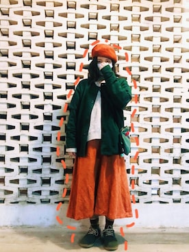 「Design Tshirts Store graniph（デザイン　ティーシャツ　ストア　グラニフ）のアイテム（ジャケット/アウター）」を使った、モウトンMojai さん（レディース・161cm）の冬コーディネート