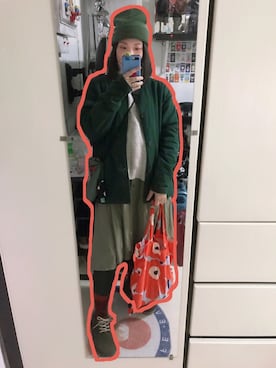 「Design Tshirts Store graniph（デザイン　ティーシャツ　ストア　グラニフ）のアイテム（ジャケット/アウター）」を使った、モウトンMojai さん（レディース・161cm）の冬コーディネート