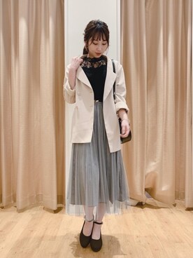 テーラードジャケットを使った 抜け感 のレディース人気ファッションコーディネート Wear