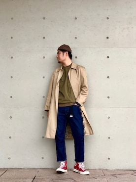 「CASIO」｜「アイテム（ジャケット/アウター）」を使った、Eric Chenさん（メンズ・180cm）の冬コーディネート
