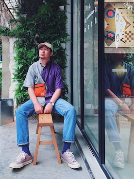 「handmade」｜「アイテム（腕時計）」を使った、Eric Chenさん（メンズ・180cm）の春コーディネート