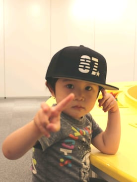 「MADE IN WORLD（メイドインワールド）のアイテム」を使った、Shoko&TakToi さん（キッズ・90cm）の夏コーディネート