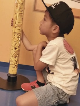 「MADE IN WORLD（メイドインワールド）のアイテム」を使った、Shoko&TakToi さん（キッズ・110cm）の夏コーディネート