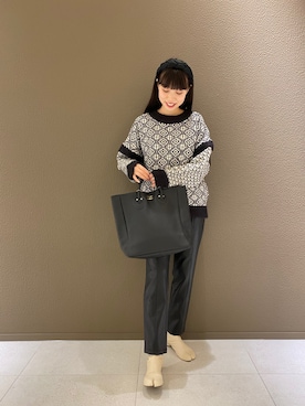 「ヤングアンドオルセン」｜REIさん（レディース・161cm）の冬コーディネート