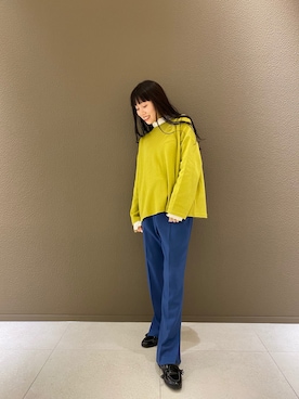 「FREAK'S STORE（フリークスストア）のアイテム（トップス、イエロー系）」を使った、REIさん（レディース・161cm）の冬コーディネート