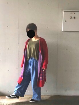 「AS KNOW AS plus（アズノゥアズプラス）のアイテム（その他アウター）」を使った、hikariさん（レディース・158cm）の冬コーディネート