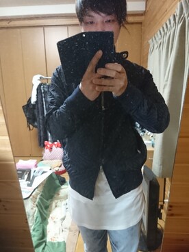 「エムエーワン」｜「アイテム（ブルゾン）」を使った、はたさん（メンズ・166cm）の春コーディネート