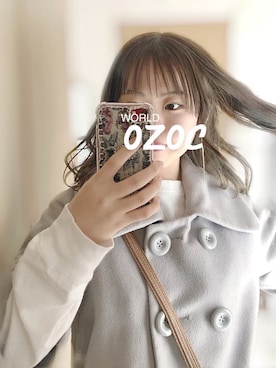 「OZOC（オゾック）のアイテム（ジャケット/アウター）」を使った、strawberryさん（レディース・153cm）の春コーディネート