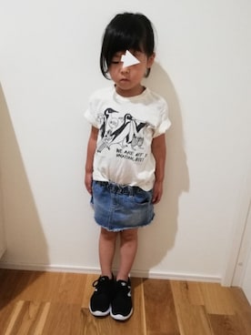 「アイテム（スカート）」を使った、kikiさん（キッズ・100cm）の夏コーディネート