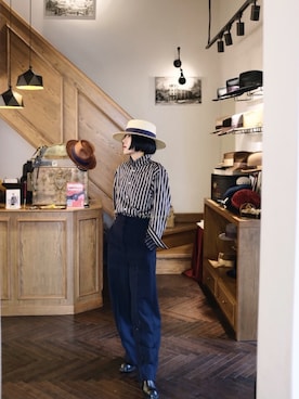 「GUIDI（グイディ）のアイテム」を使った、猫少年さん（レディース・160cm）の春コーディネート