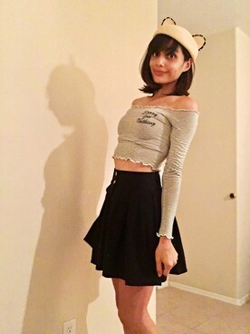 「EUGENIA KIM（ユージニアキム）のアイテム」を使った、Haleyさん（レディース・160cm）の秋コーディネート