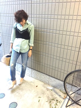 「ドラフトリーバイス」｜「アイテム（アナログ腕時計）」を使った、Meg\♡/さん（レディース・157cm）の冬コーディネート