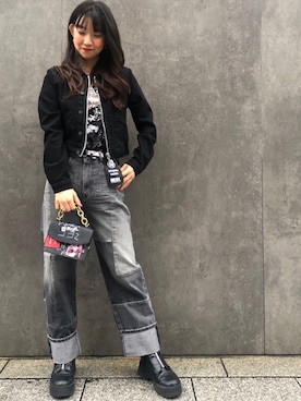 「DIESEL OSAKA」｜「アイテム（ジャケット/アウター）」を使った、Chikanoさん（レディース・162cm）の冬コーディネート