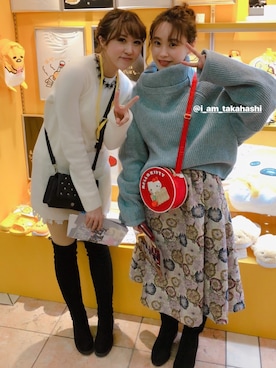 「アイテム（ピアス（両耳用））」を使った、MOMO★モモピース★さん（レディース・162cm・30代）の冬コーディネート