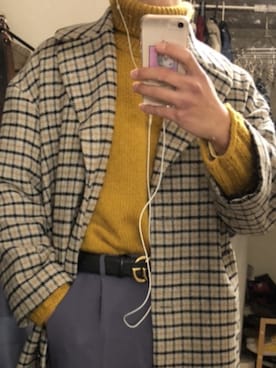 「GAP（ギャップ）のアイテム（チェスターコート）」を使った、ゆうき。さん（メンズ・180cm）の秋コーディネート