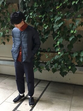 「デサント」｜「アイテム（ダウンジャケット/コート）」を使った、syo_onoyamaさん（メンズ・168cm）の秋コーディネート