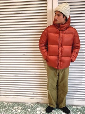「デサント」｜「アイテム（ダウンジャケット/コート）」を使った、syo_onoyamaさん（メンズ・168cm）の秋コーディネート