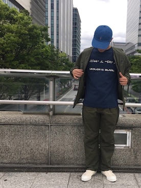 「デサント」｜「アイテム（ノーカラージャケット）」を使った、syo_onoyamaさん（メンズ・168cm）の春コーディネート
