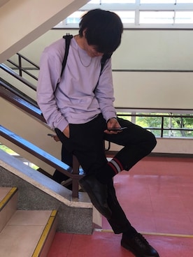 「アイテム（ローファー）」を使った、yu_さん（メンズ・172cm・10代）の秋コーディネート