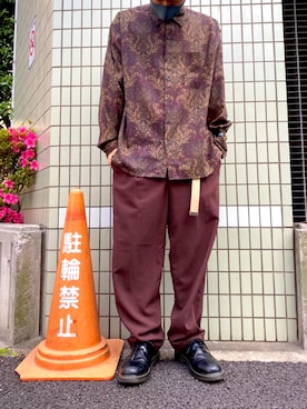 「417 EDIFICE（フォーワンセブンエディフィス）のアイテム（スラックス）」を使った、ふーじーさん（メンズ・171cm）の春コーディネート