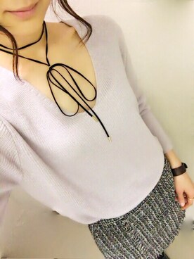 「STUDIOUS（ステュディオス）のアイテム（チョーカー）」を使った、To oＯoＯさん（レディース・171cm）の冬コーディネート