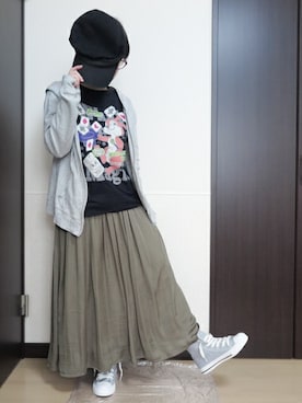 「grace hats（グレースハット）のアイテム（キャップ）」を使った、 .▯▫さん（レディース・151cm）の冬コーディネート