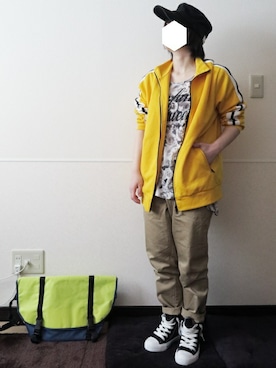 「FOREVER 21（フォーエバー トゥエンティーワン）のアイテム（ジャージ）」を使った、 .▯▫さん（レディース・151cm）の春コーディネート